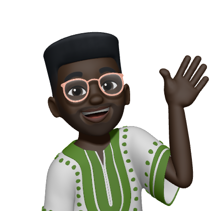 A memoji of a man with pink glasses and an afro.